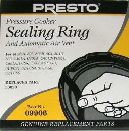 Presto Pressure Cooker Sealing Ring & Automatic Air Vent 09906