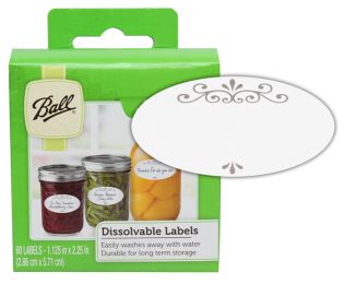 Dissolvable Canning Jar Labels - Box of 60